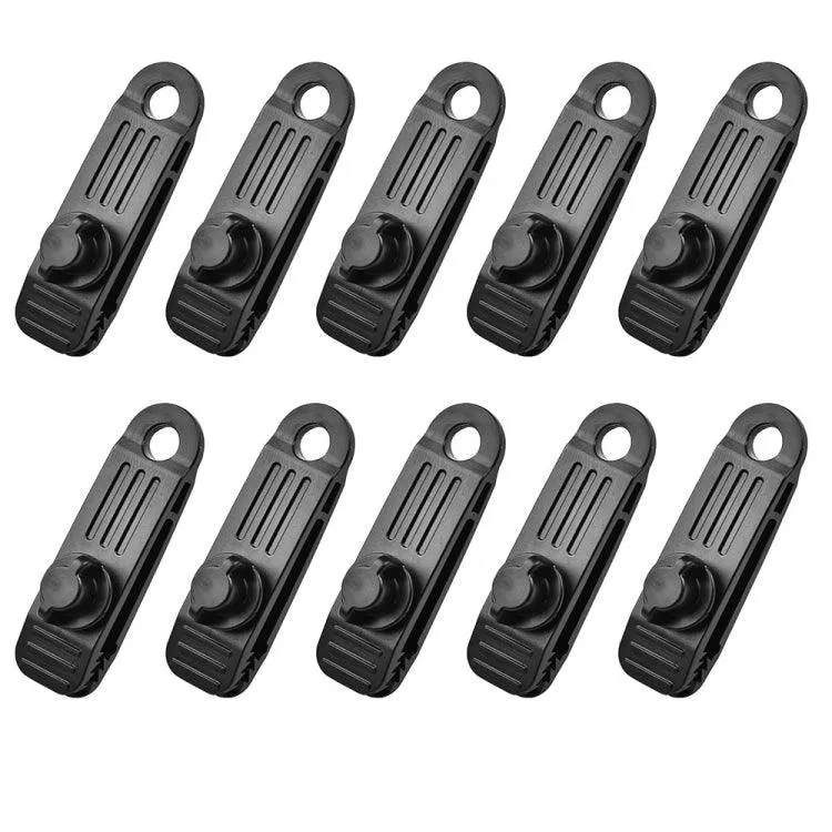 10-Pack Windproof Plastic Clips for Outdoor Camping Canopy and Tarp Stabilization