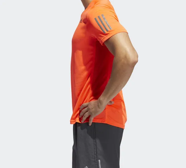 adidas Gym Breathable Short Sleeve T-Shirt Orange Red