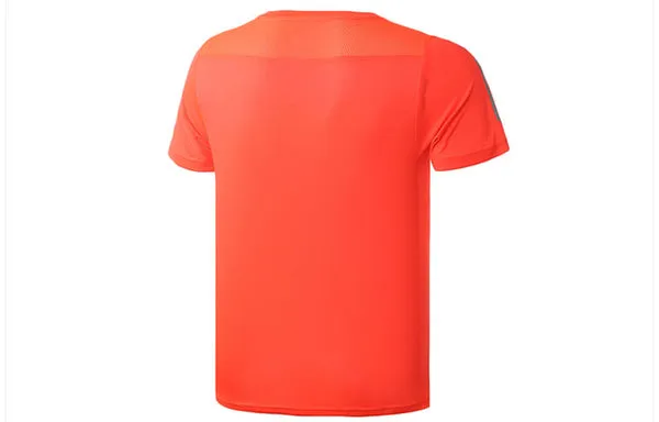 adidas Gym Breathable Short Sleeve T-Shirt Orange Red