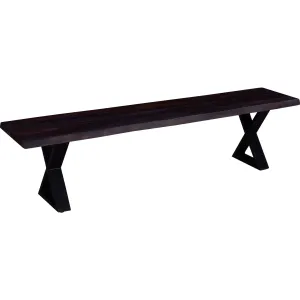 Adina Dining Bench - Grey/Black - (1568558K)