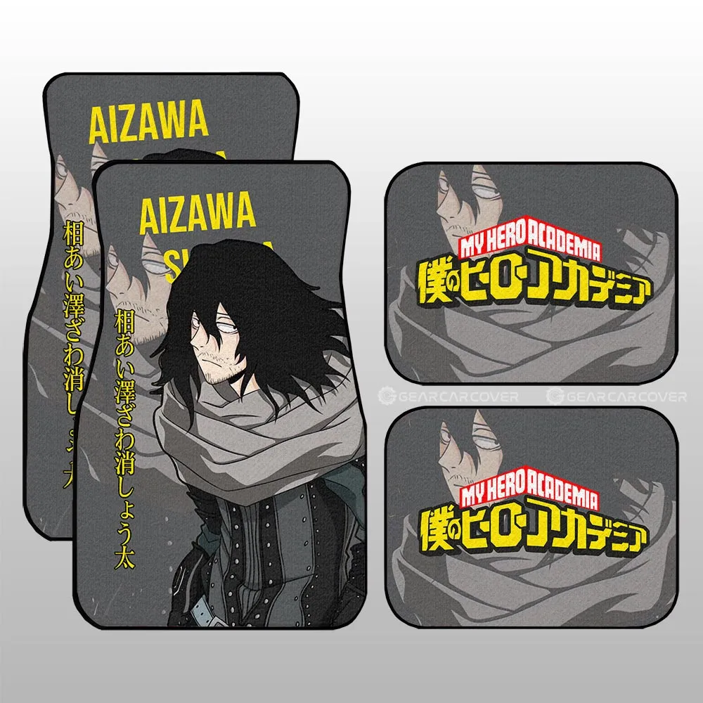 Aizawa Shouta Car Floor Mats Custom My Hero Academia Car Accessories For Anime Fans