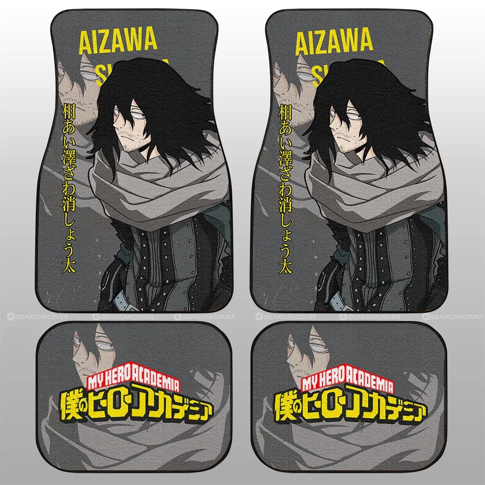 Aizawa Shouta Car Floor Mats Custom My Hero Academia Car Accessories For Anime Fans