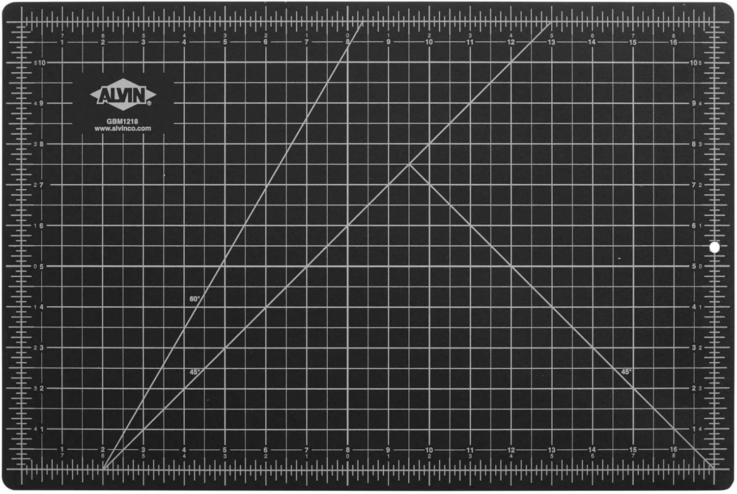 Alvin Cutting Mat Professional Self-Healing 12"x18" Model GBM1218 Green/Black Double-Sided, Reversible Mats/Rotary Cutting Board for Crafts, Sewing, Fabric - 12x18 Inch