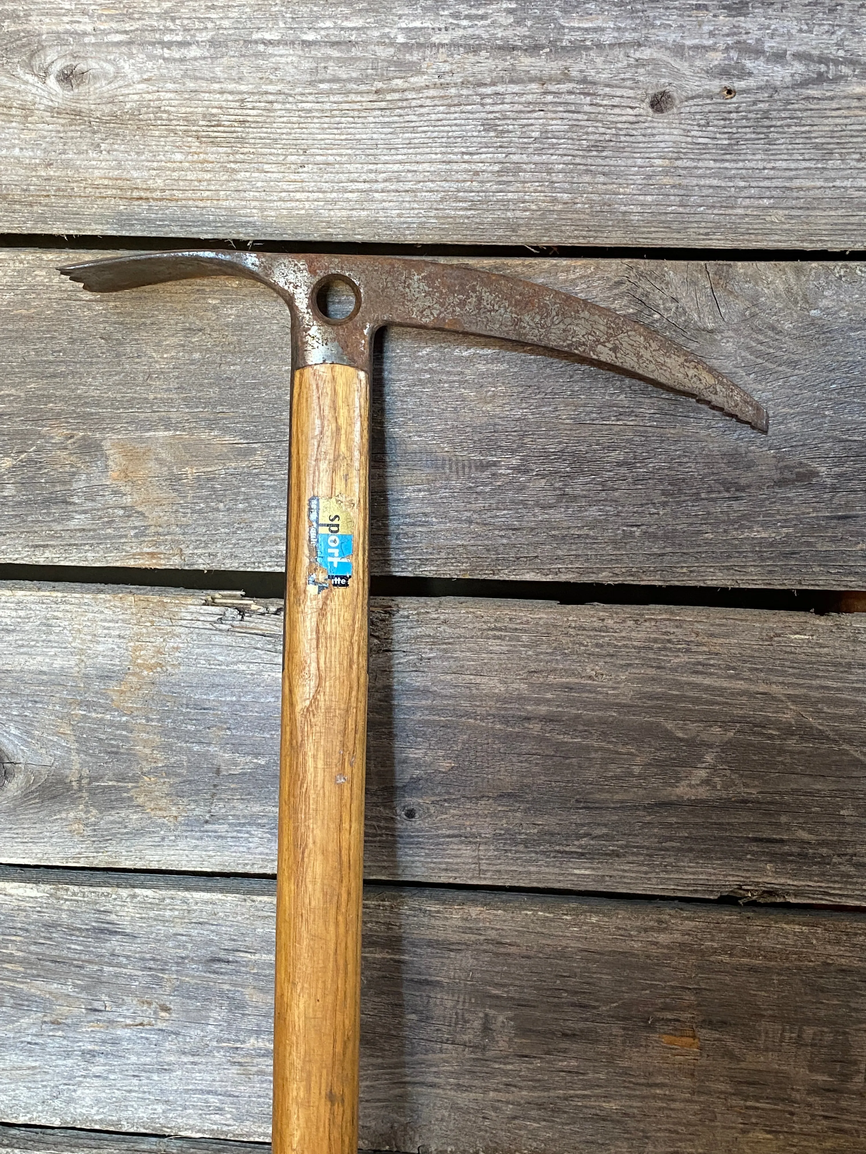 Antique Austrian Stubai Wooden Ice Axe