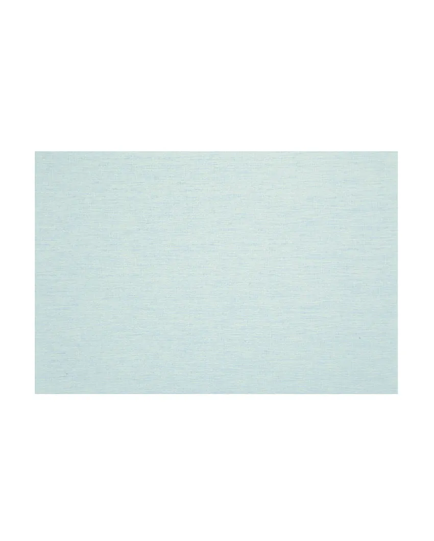 Aqua PVC Heat Resistant Table Placemats | Set of 6 | 12 x 18 inches