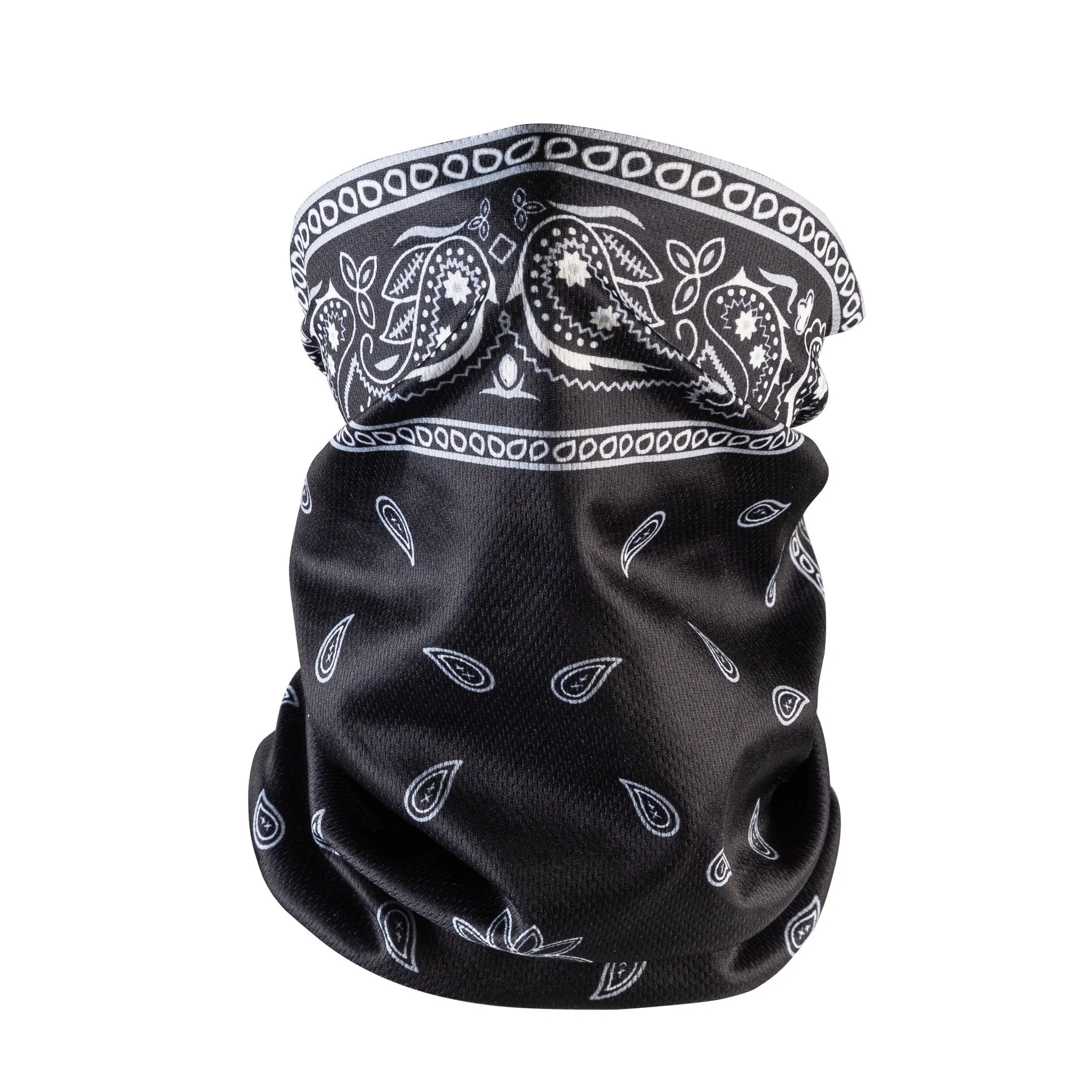 Bandana Face Mask - Black Paisley (Available online only)