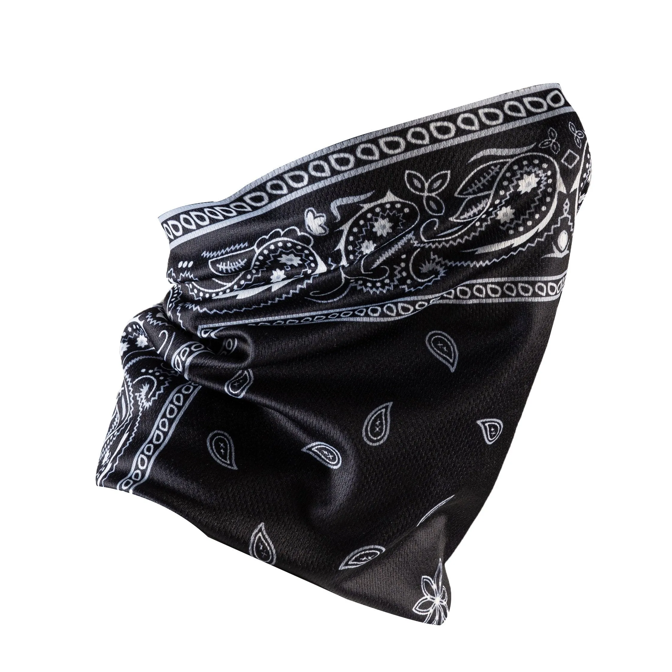 Bandana Face Mask - Black Paisley (Available online only)