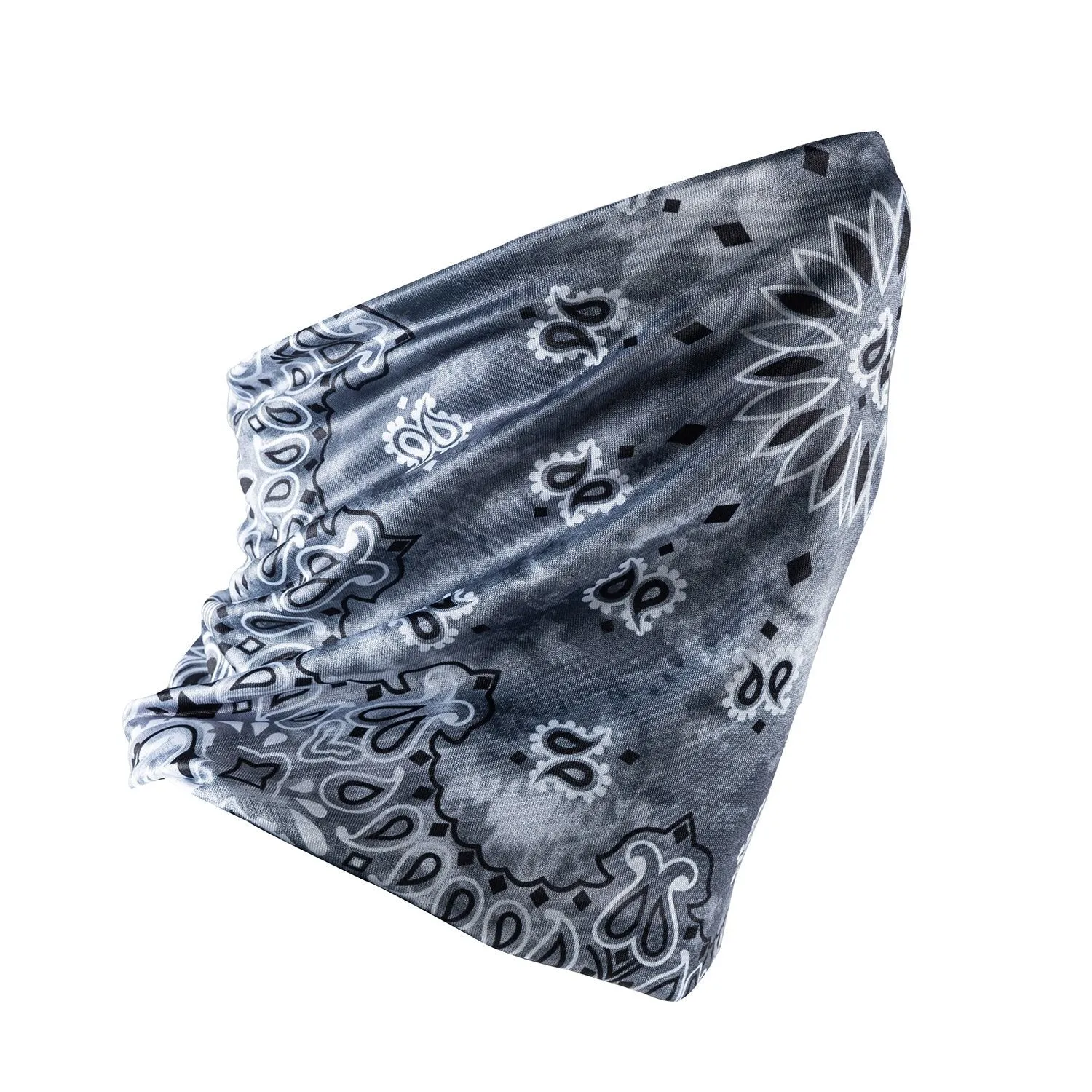 Bandana Face Mask - Grey Paisley Tie Dye (Available online only)