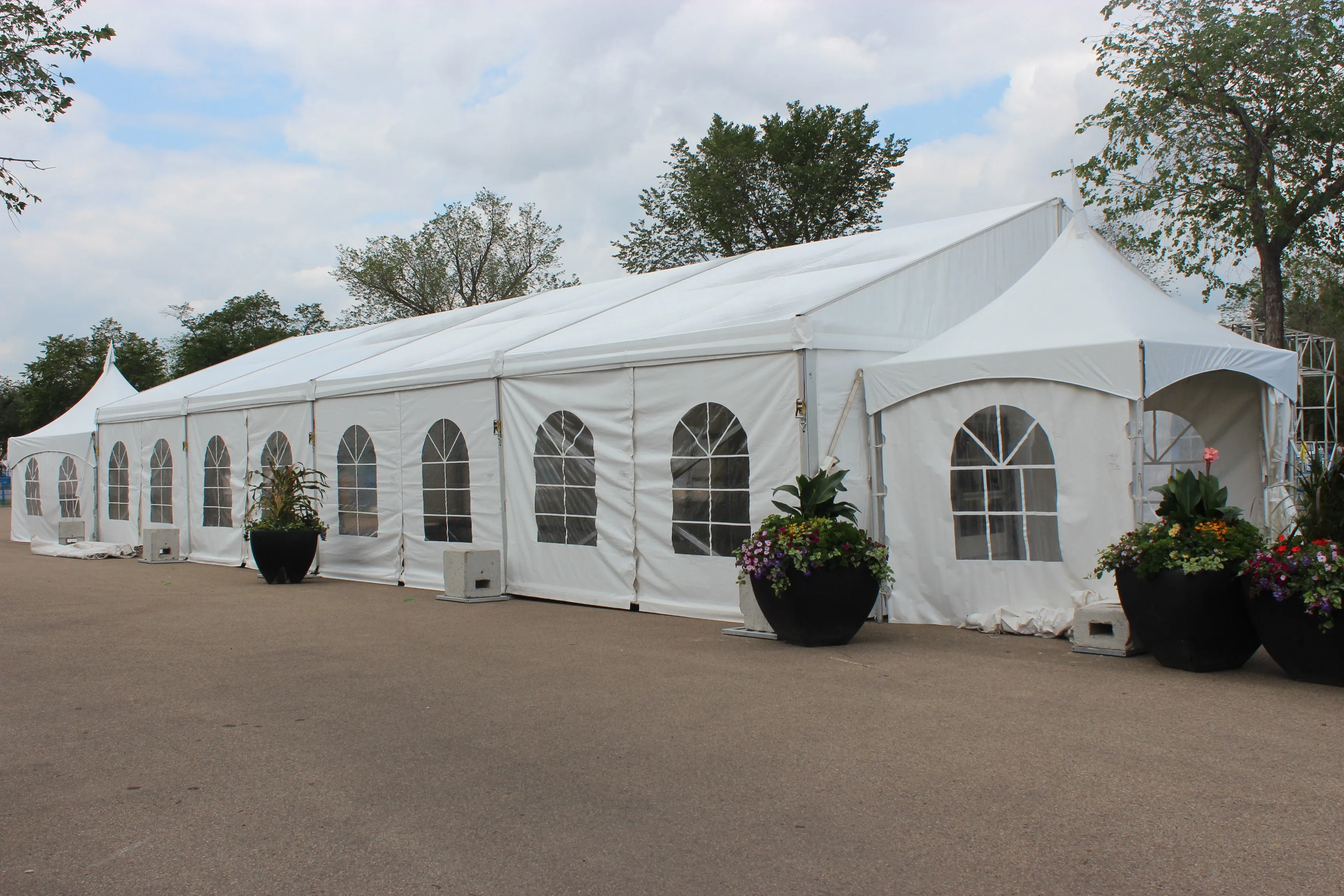 Clearspan Tent, 9M X 20M French Windows