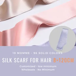 Custom Wholesale Silk Scarf For Hair 8×120cm ( Price Nice When Quantity Higher Than 6pcs )