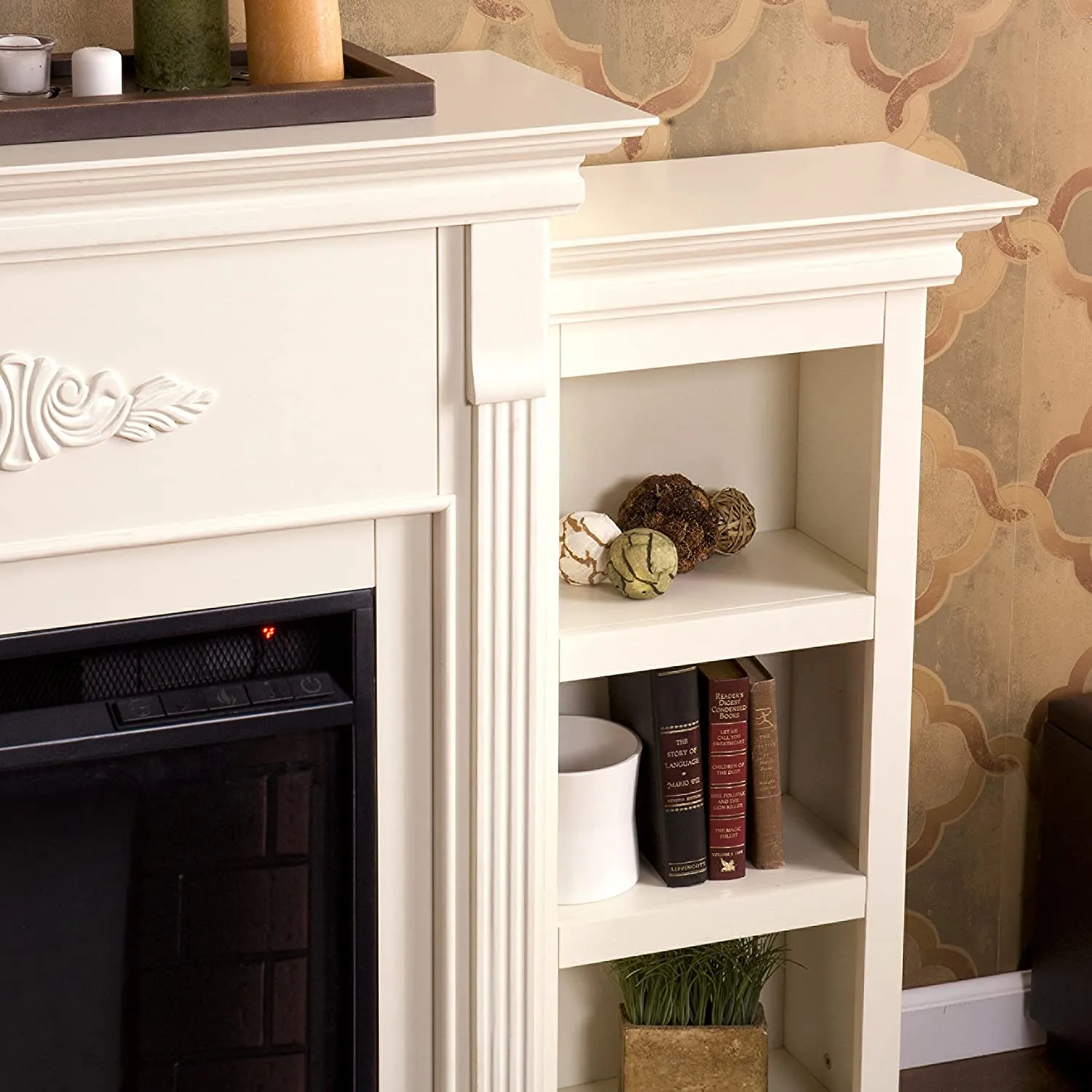 Electric Bookcases Fireplace