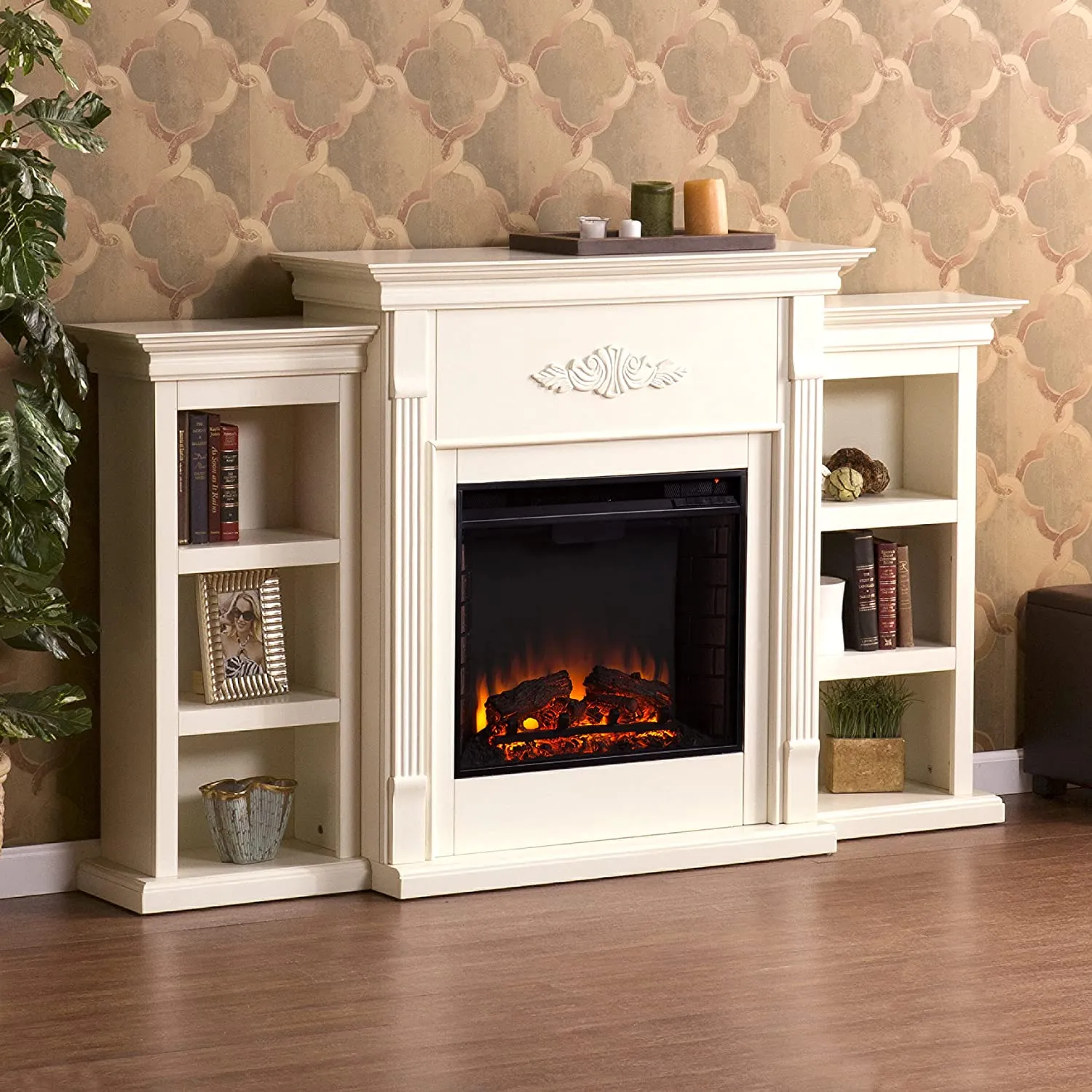 Electric Bookcases Fireplace