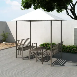 Garden Pavilion with Table and Benches 2.5x1.5x2.4 m