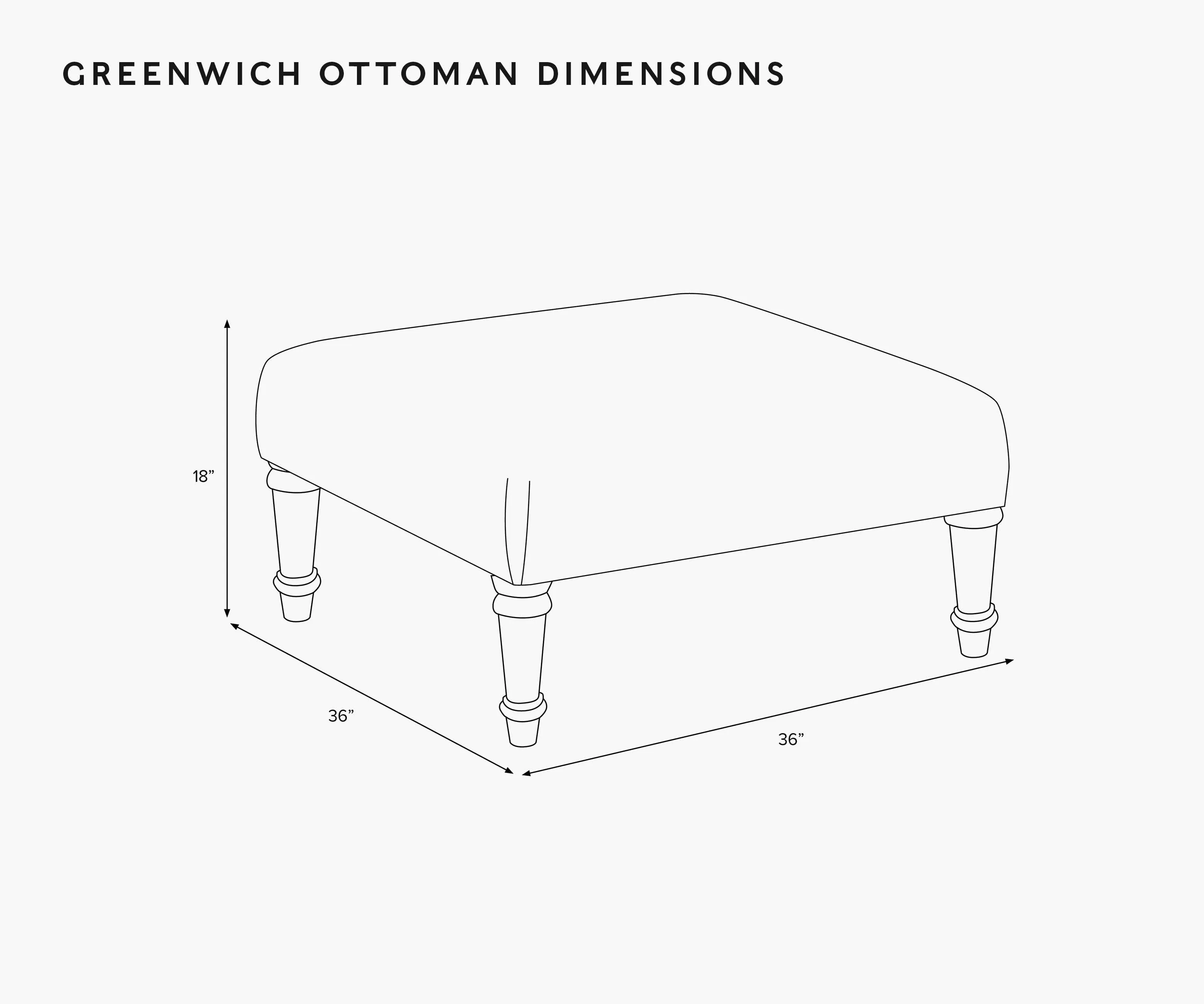 Greenwich Ottoman - Menagerie