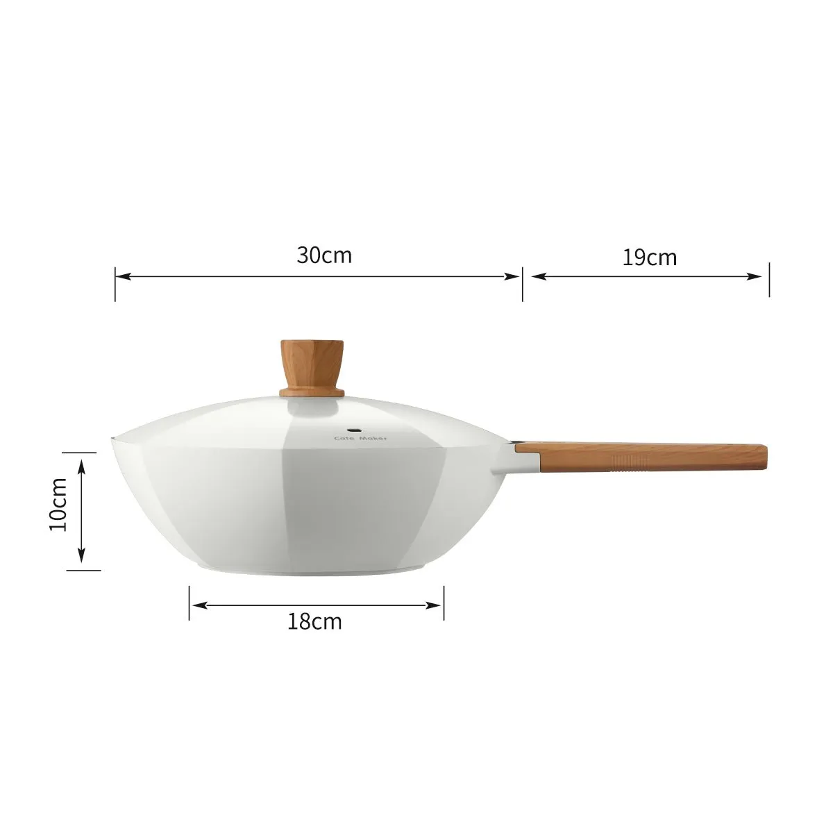 Italiano Octagonal 30cm White Non-stick Wok Pan - The Epitome of Culinary Excellence