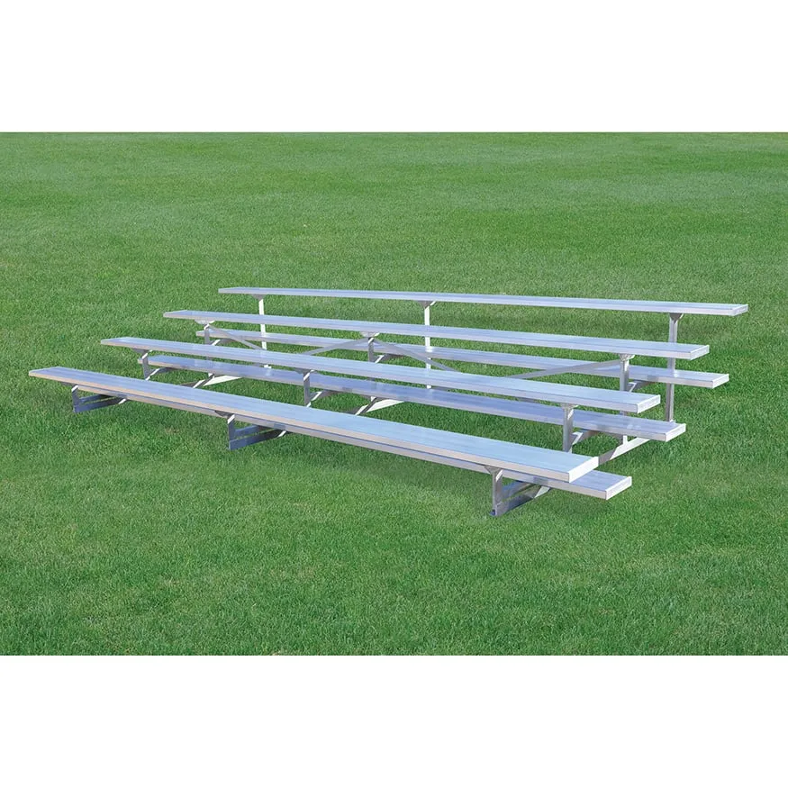 Jaypro Bleacher - 15 ft. (4 Row - Single Foot Plank) - All Aluminum