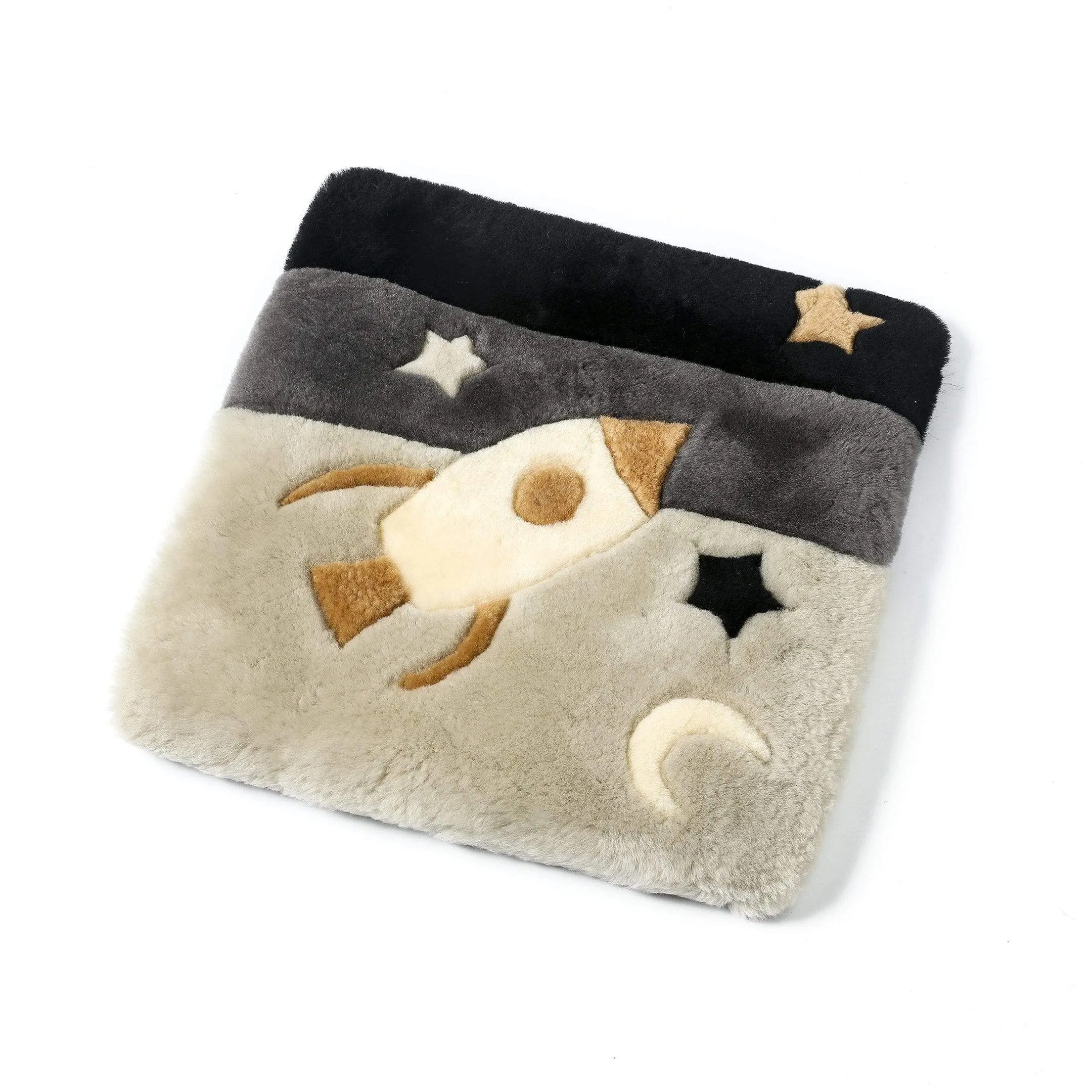 Kids Koala/Star Moon/Rocket/Chessboard/Kangaroo Graphic Pattern Wool Cushion