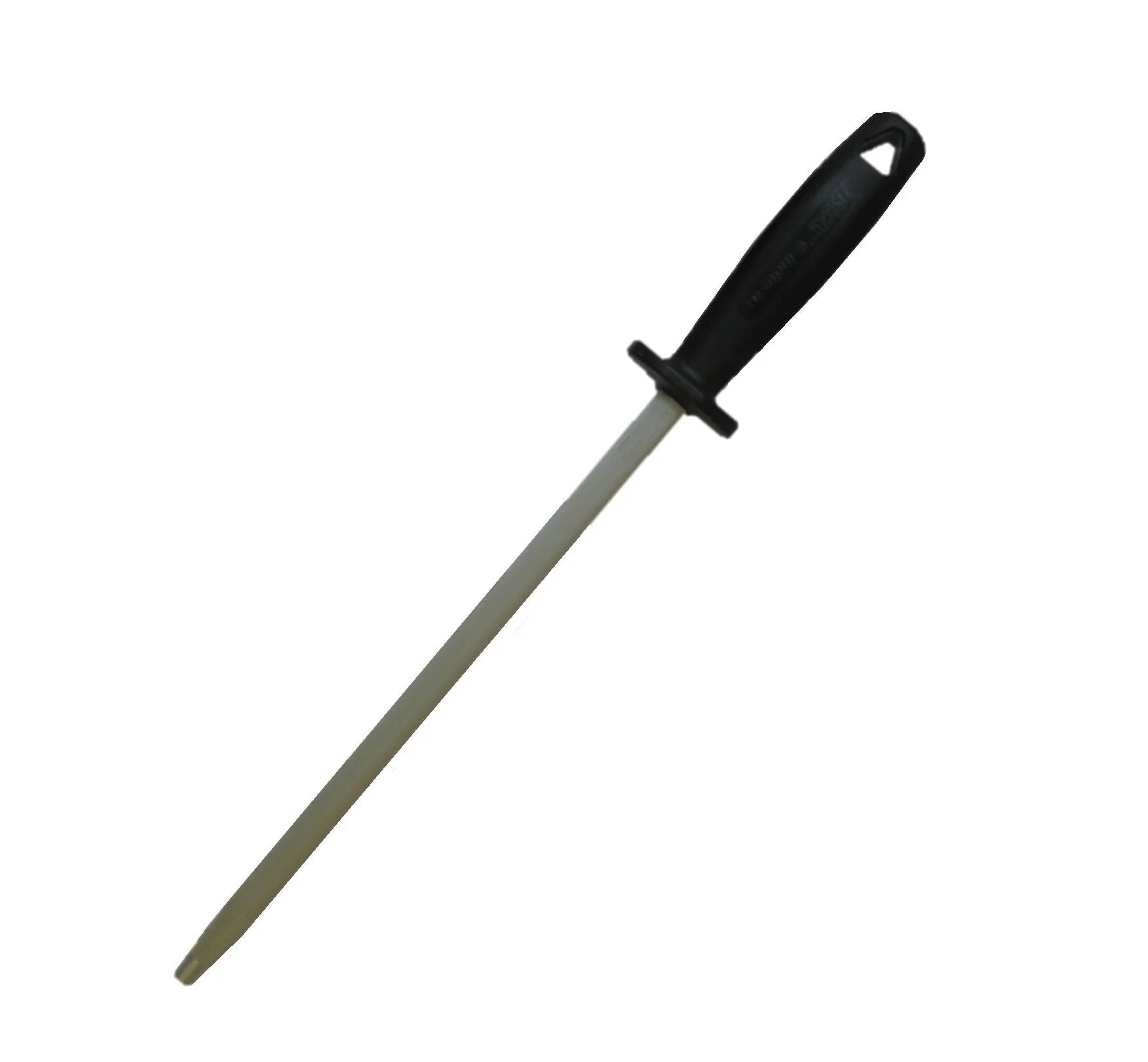 Knife Sharpener with Black Handle, Fine Oval 12" Blade