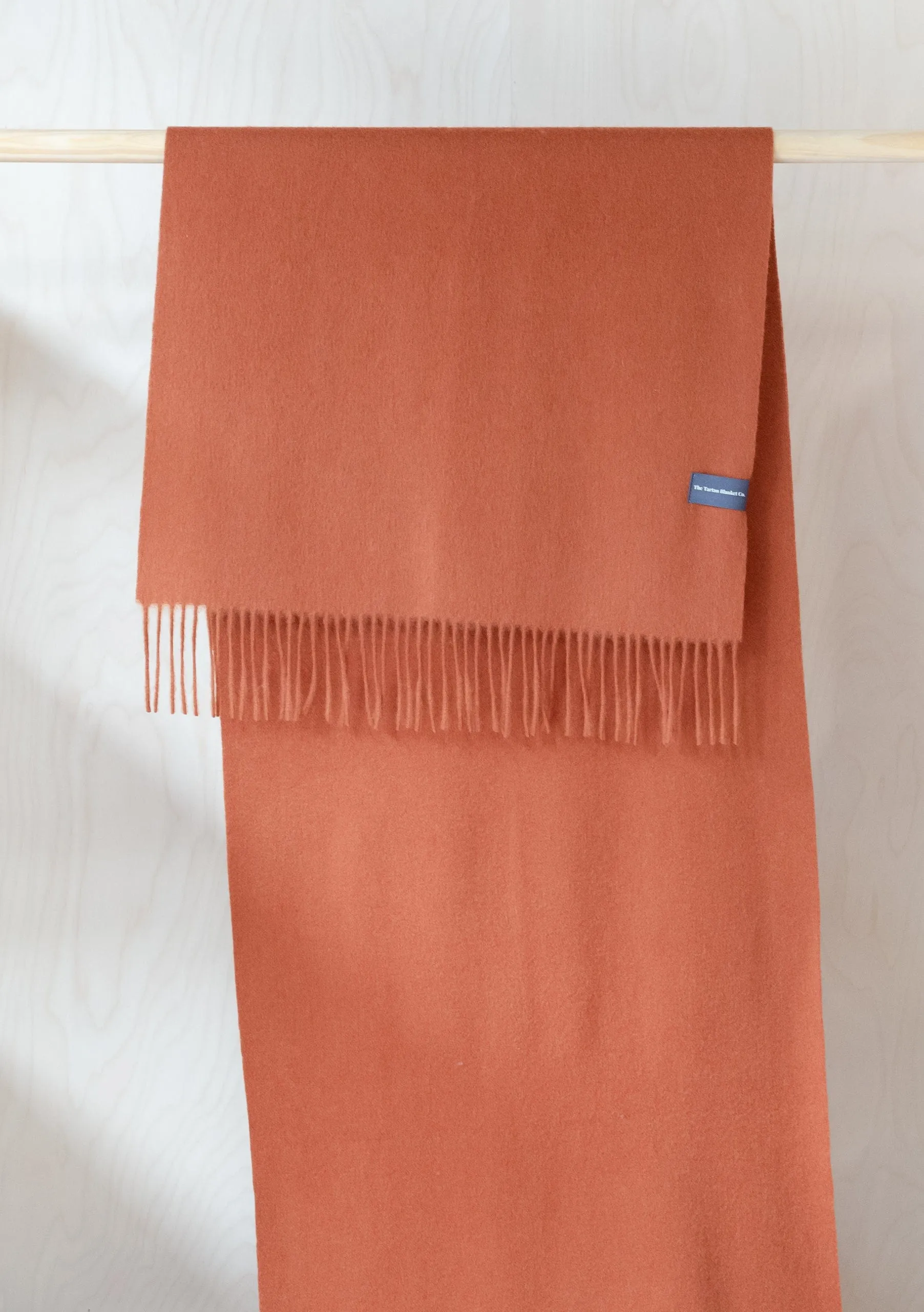 Lambswool Oversized Scarf in Rust Melange