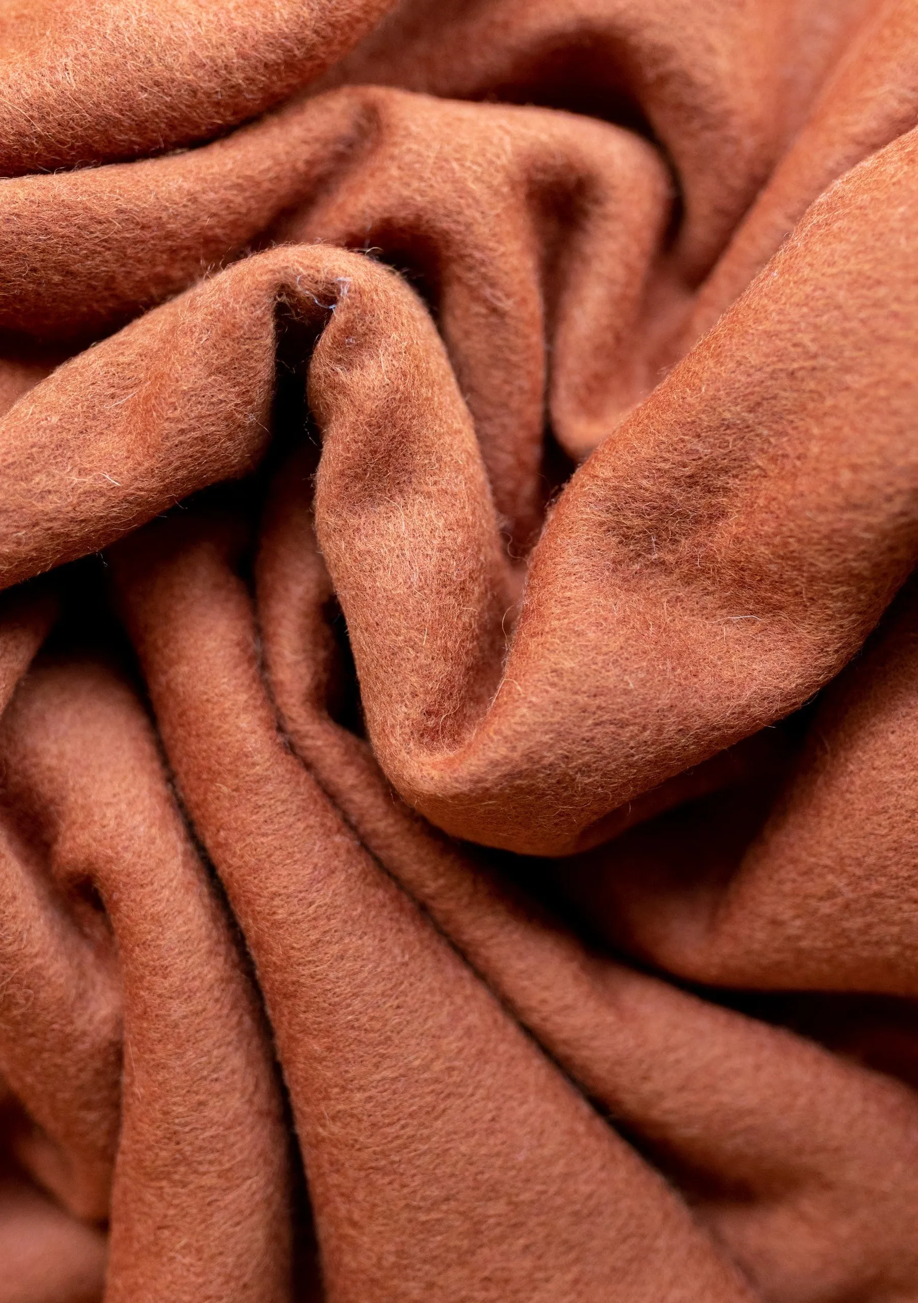 Lambswool Oversized Scarf in Rust Melange