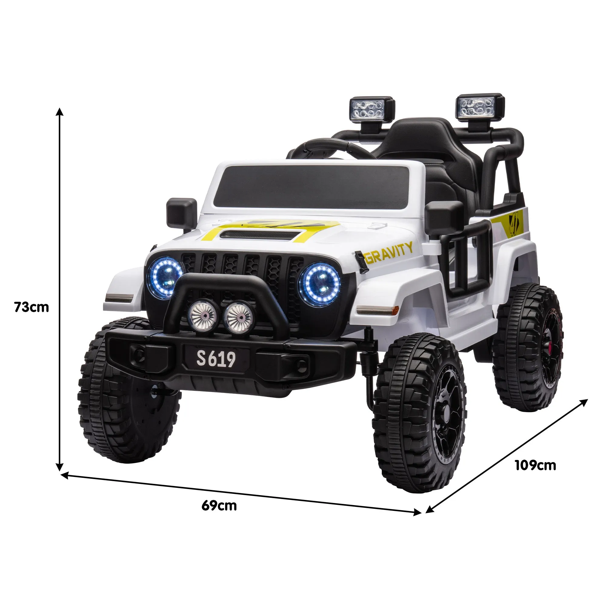 LED Lights All-Wheel Drive Electric Ride On Car 2-5km/h - Kahuna