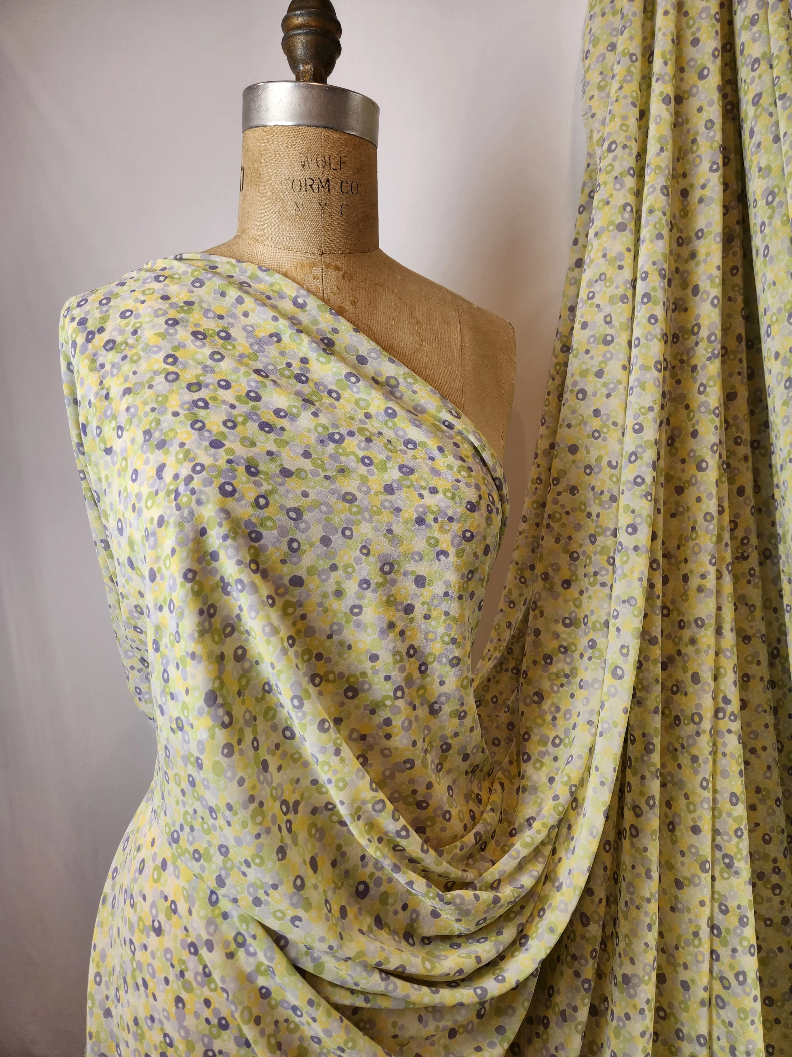 Lilac & Lime Bubbles Georgette