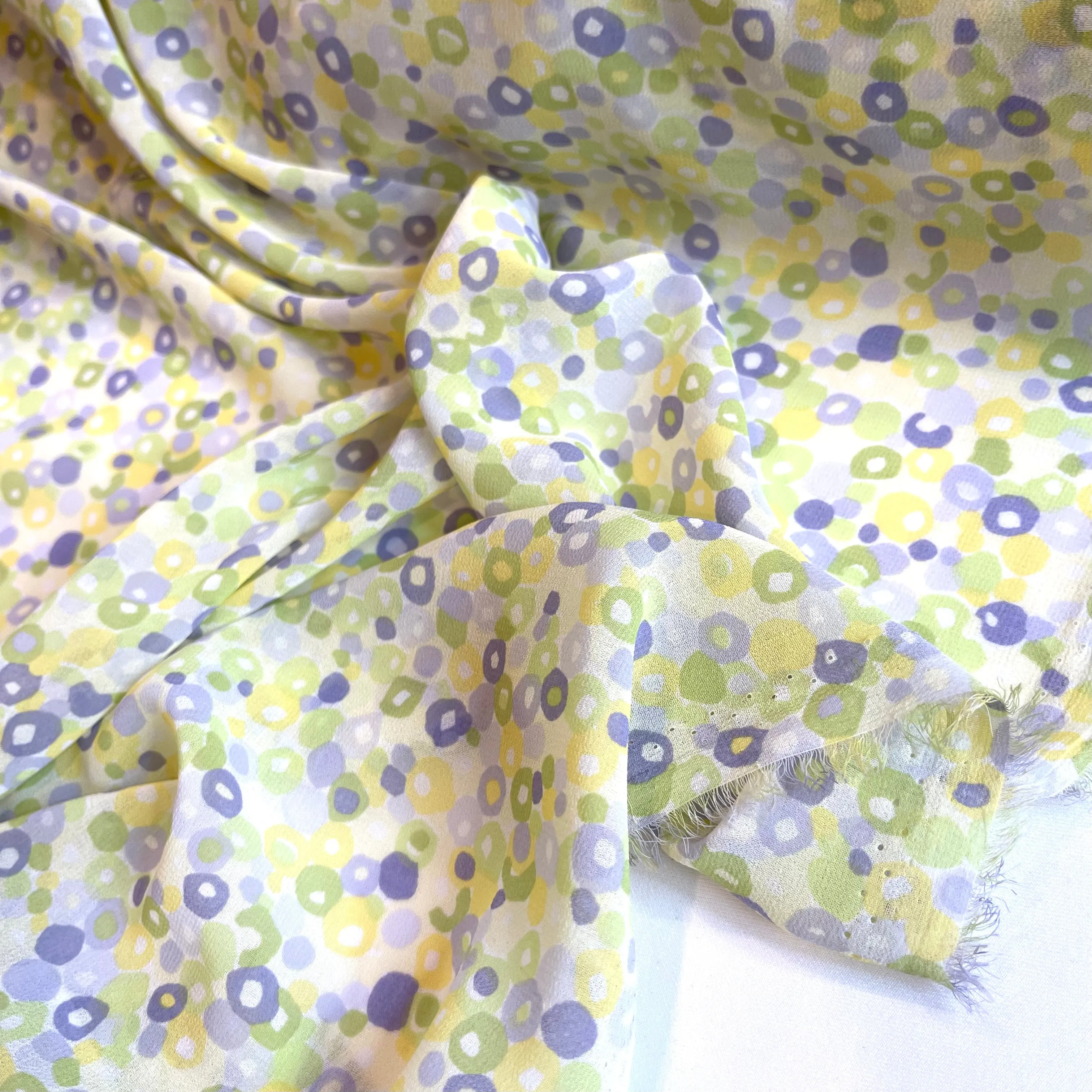 Lilac & Lime Bubbles Georgette