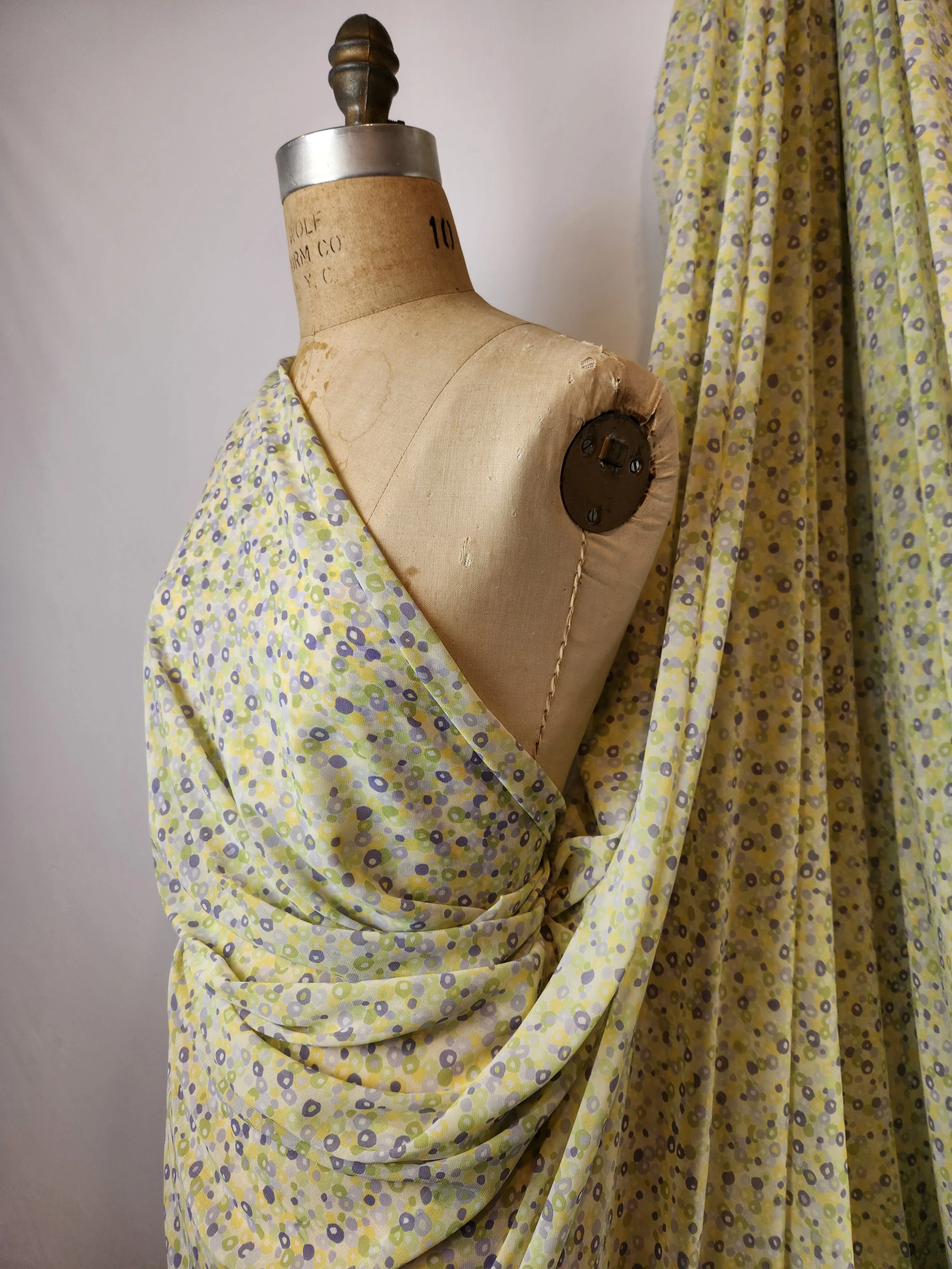 Lilac & Lime Bubbles Georgette