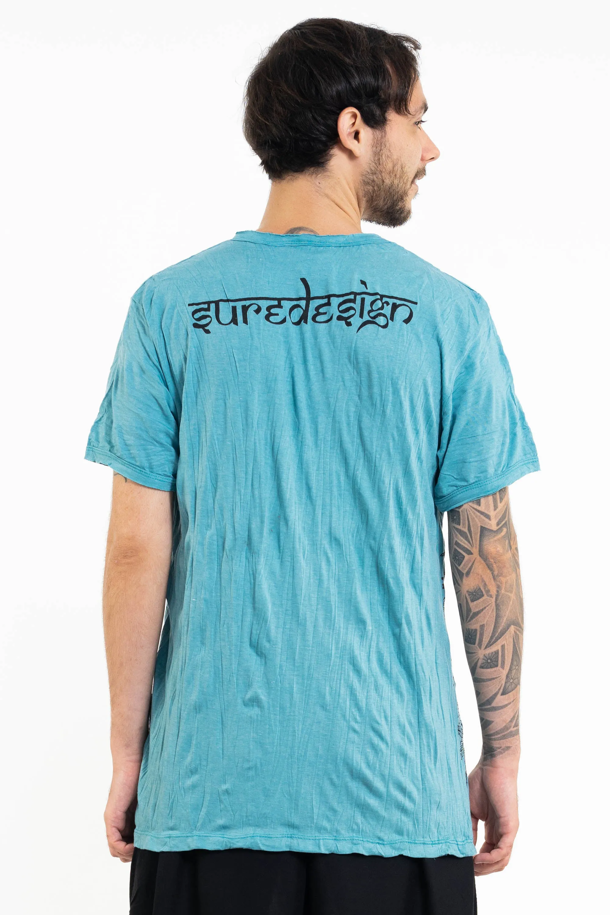 Mens Happy Dog T-Shirt in Turquoise