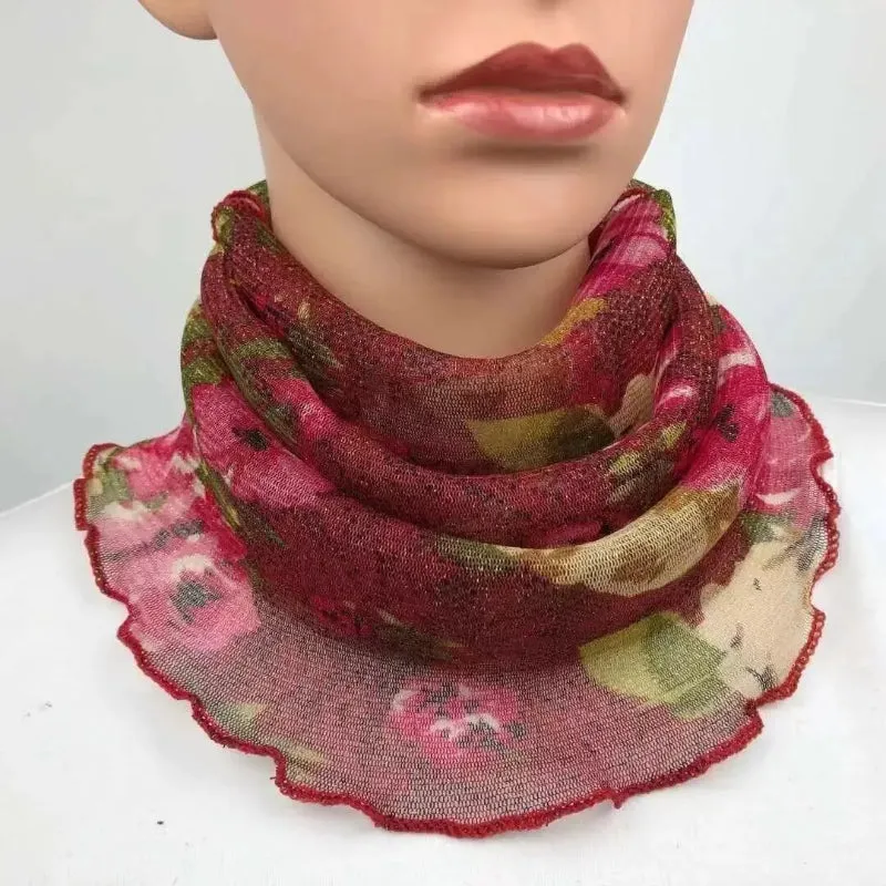 Multi-Functional Classic Summer Floral Print Neck Collar Scarf