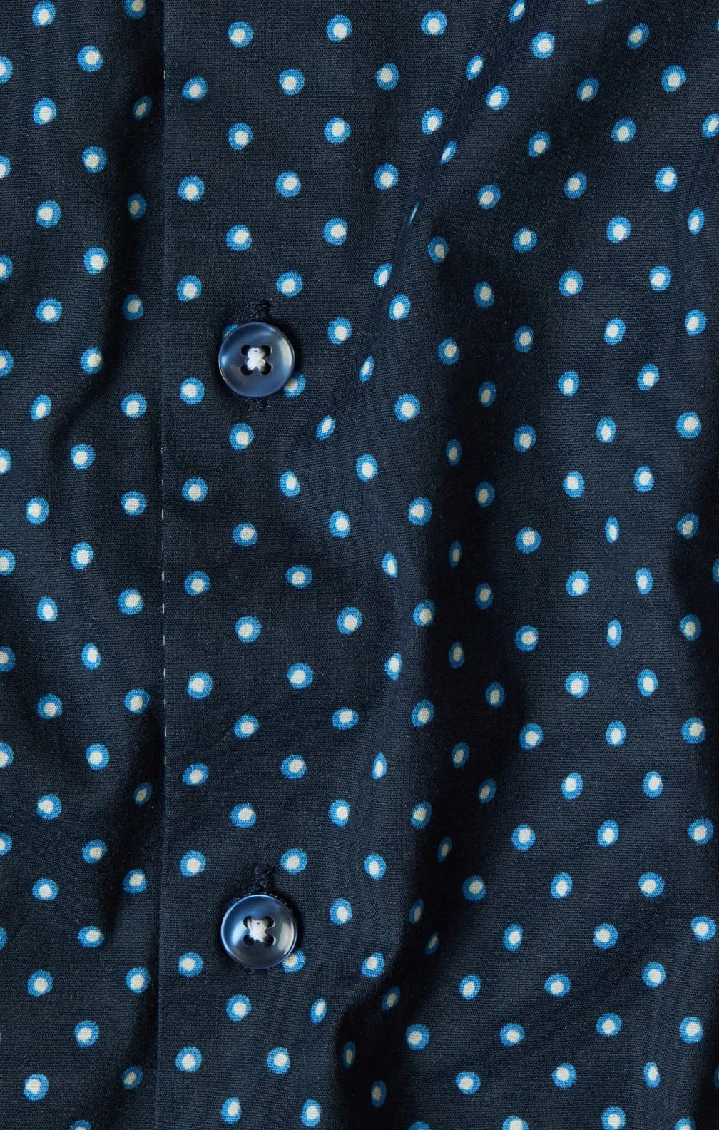 Navy Painted Dot Print Shirt