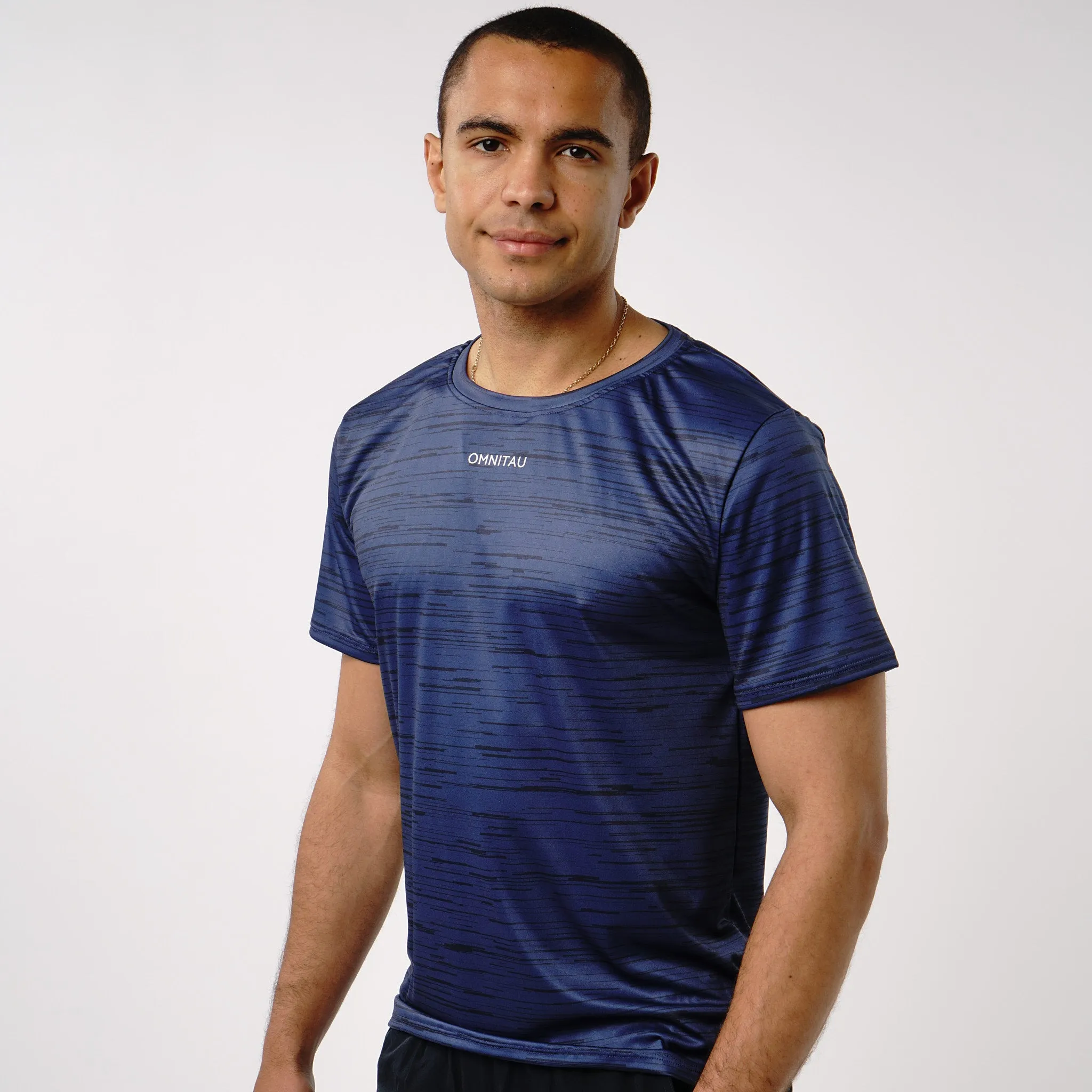 Omnitau Men's PriTech Phi Breathable Running T-Shirt - Navy