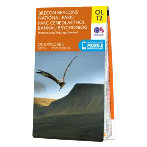 Ordnance Survey Explorer OL12 Map Brecon Beacons National Park Western Area