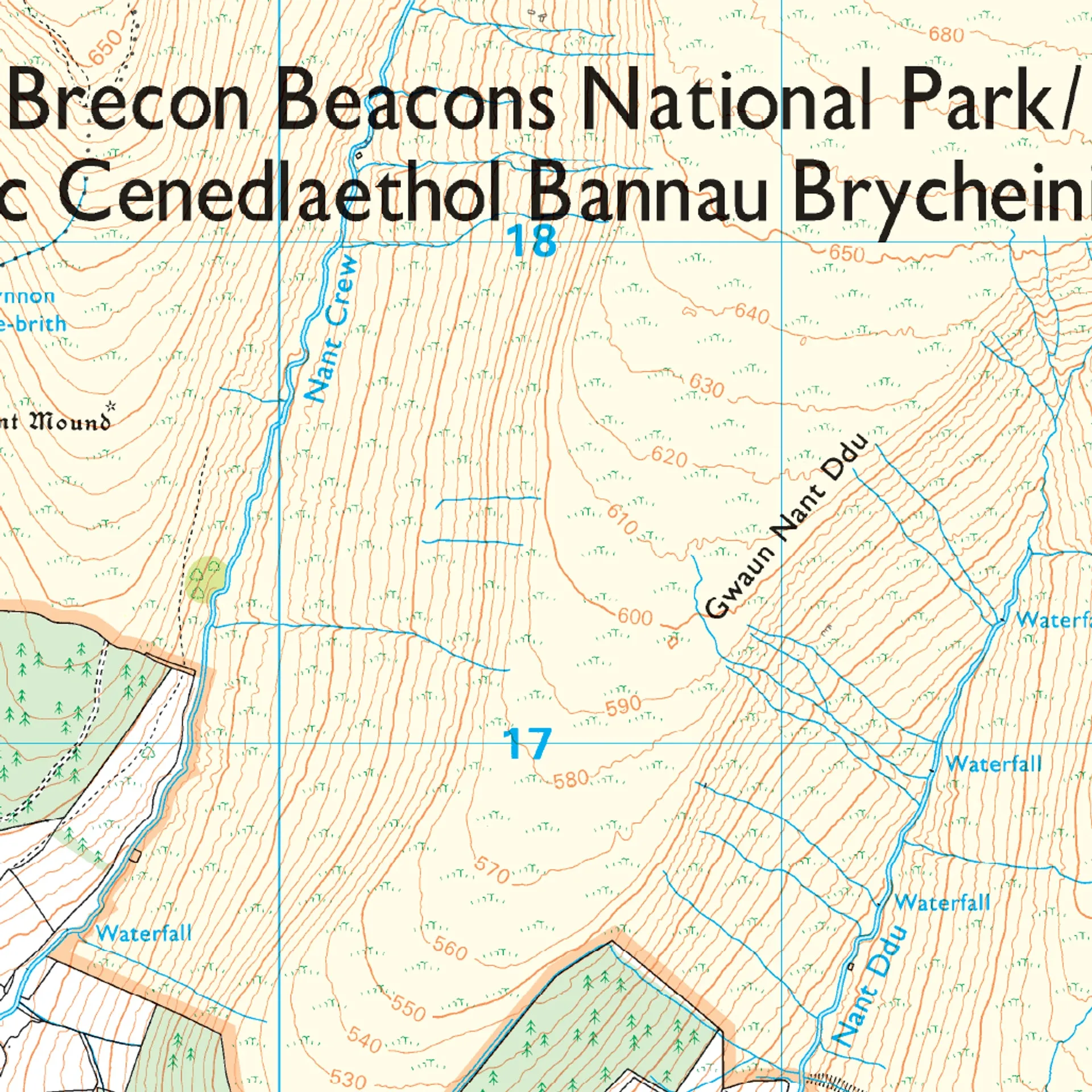 Ordnance Survey Explorer OL12 Map Brecon Beacons National Park Western Area