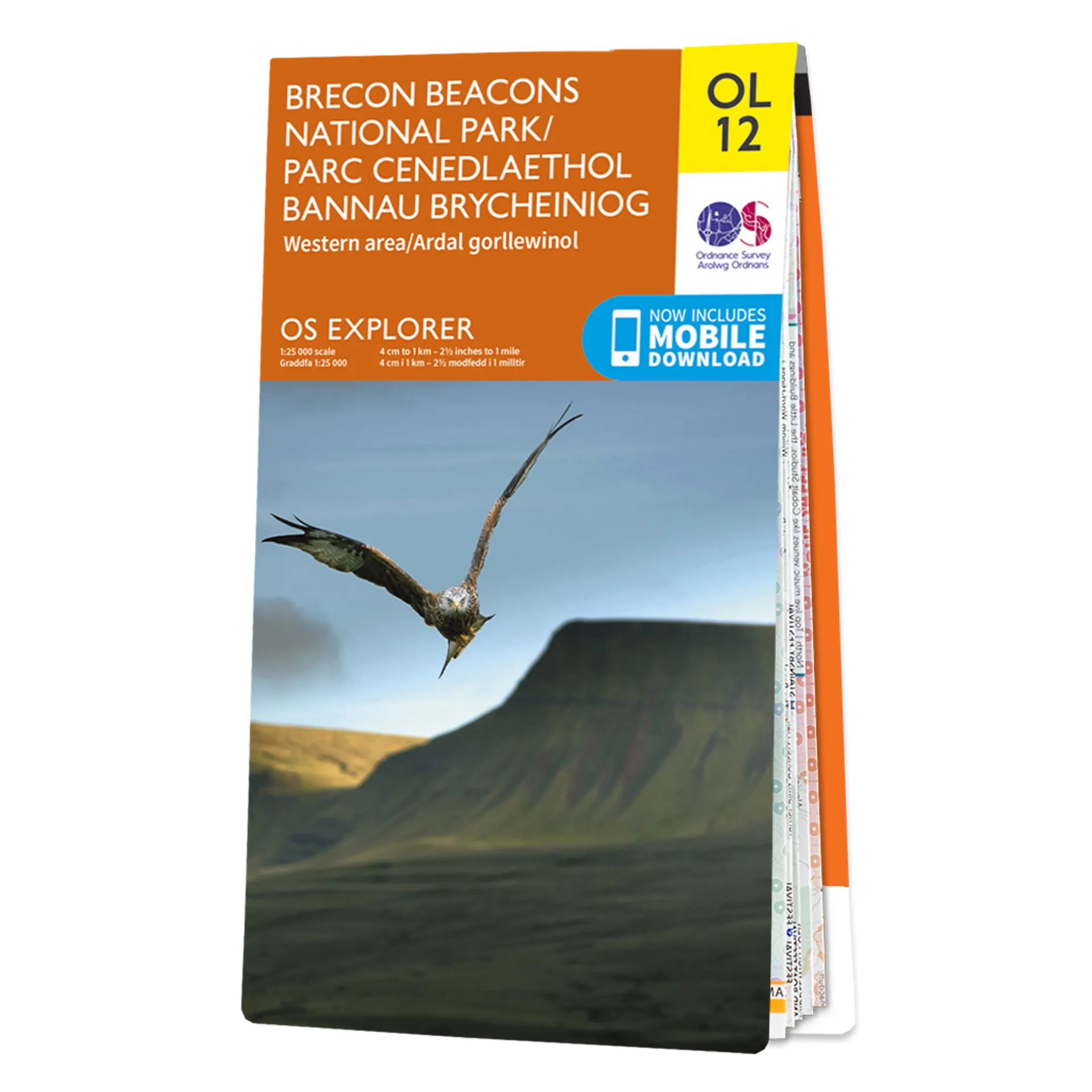 Ordnance Survey Explorer OL12 Map Brecon Beacons National Park Western Area