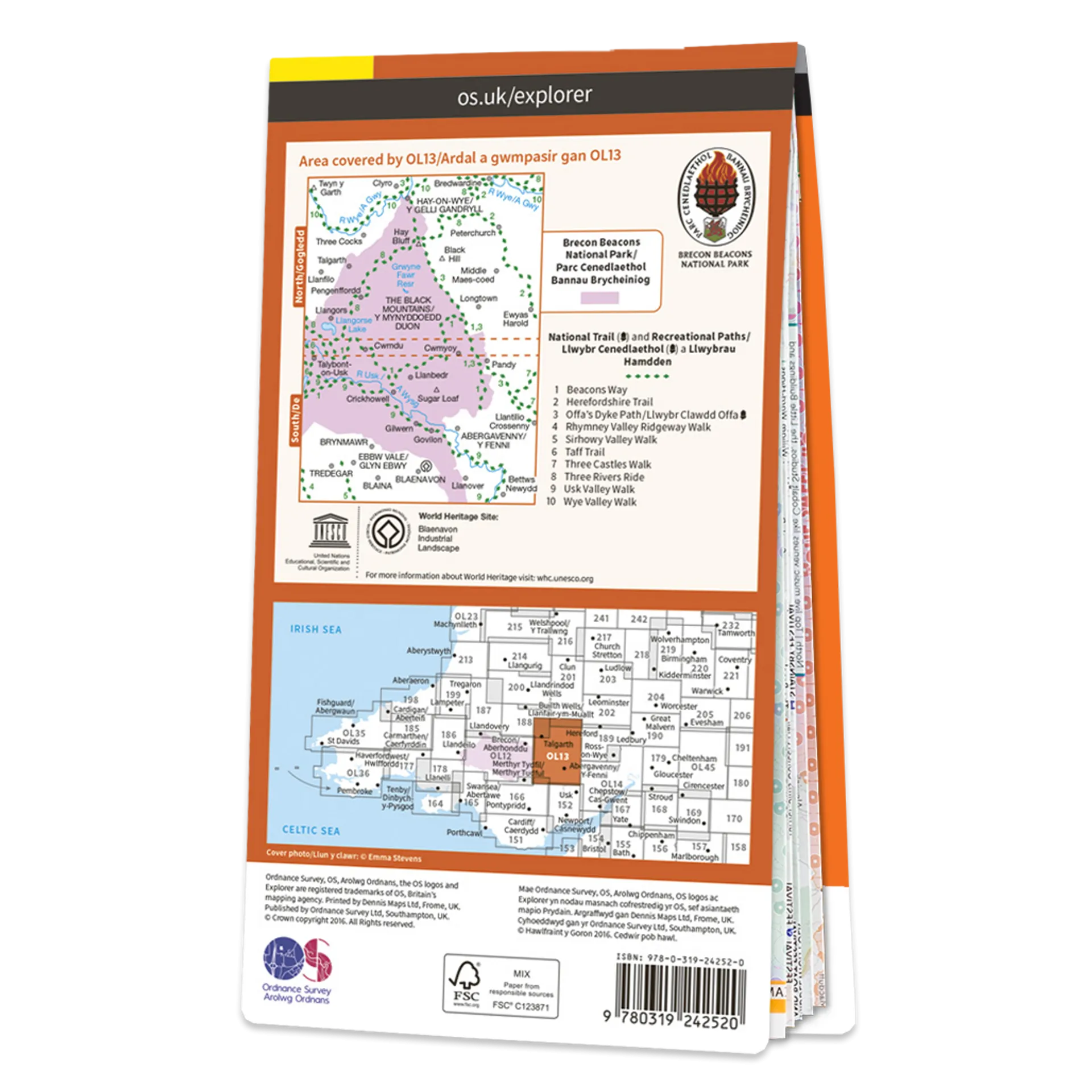 Ordnance Survey Explorer OL13 Brecon Beacons National Park Eastern Area