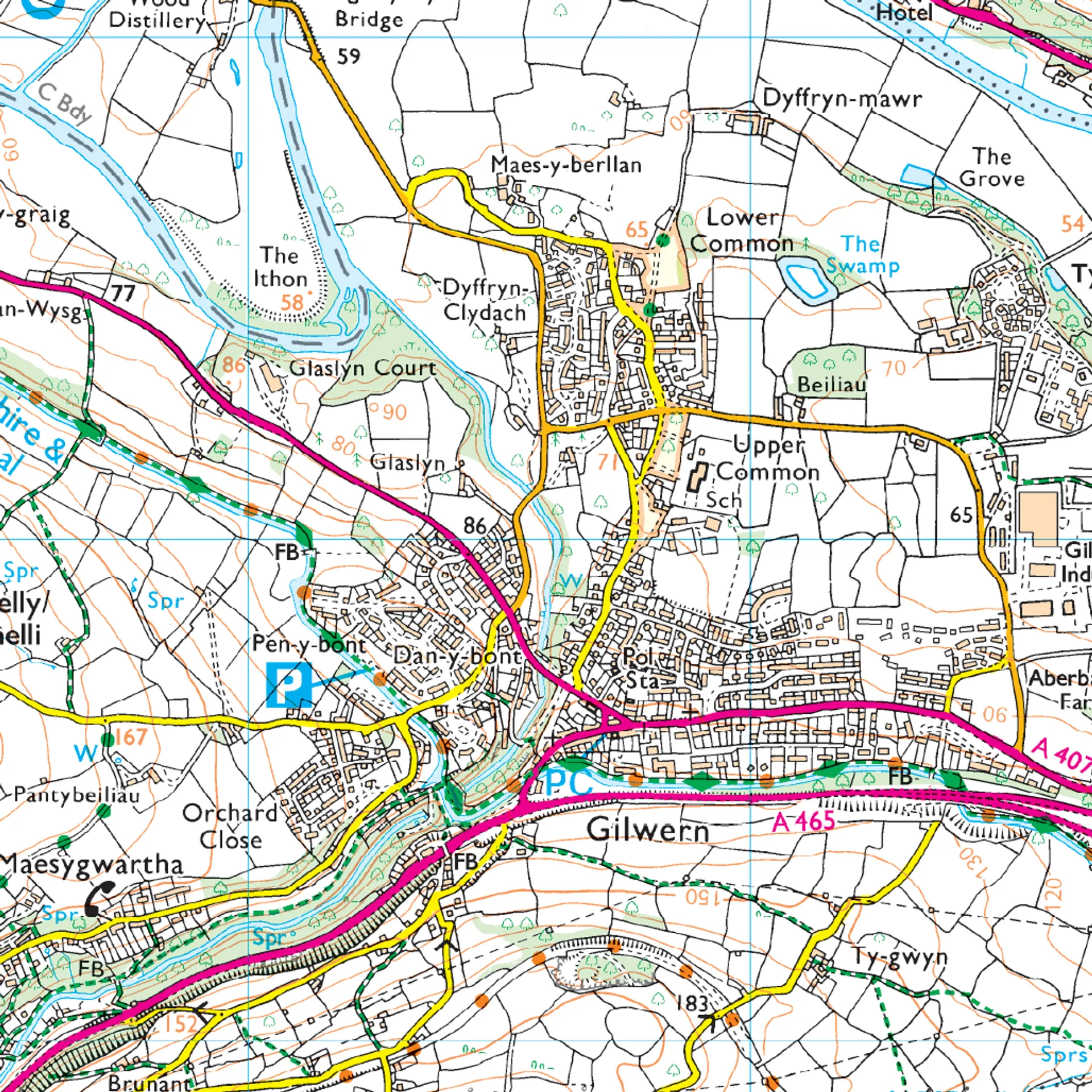 Ordnance Survey Explorer OL13 Brecon Beacons National Park Eastern Area