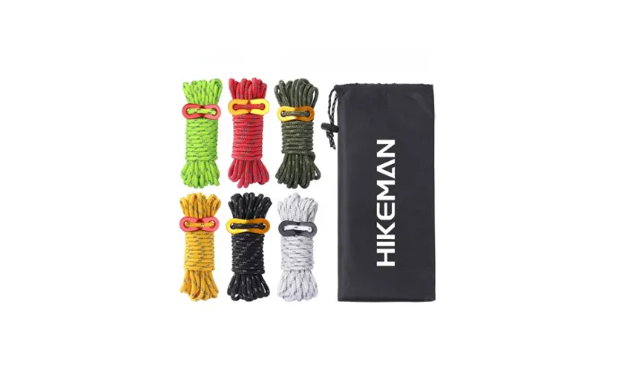 Outdoor Camping Reflective Windproof Nylon Ropes (6-Piece)