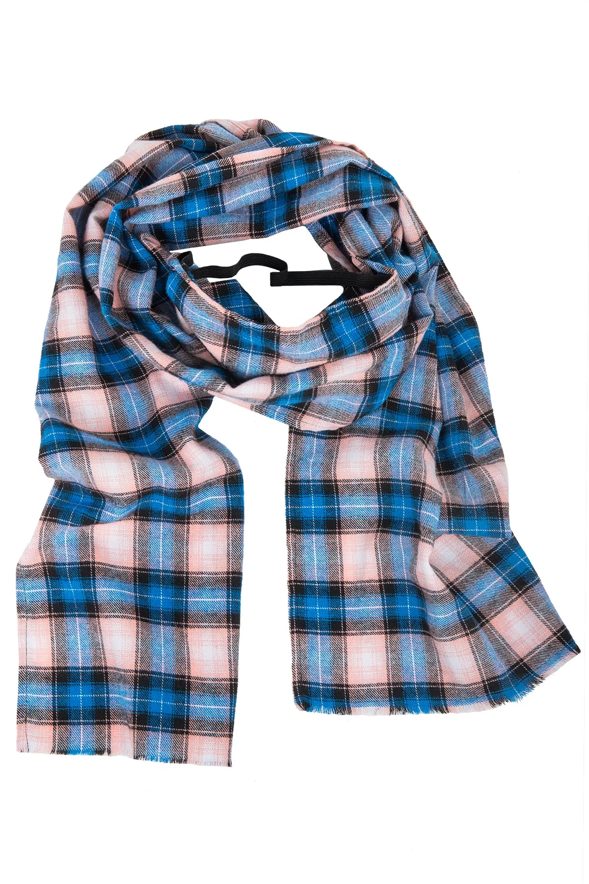 Plaid Scarves with Hidden Pocket