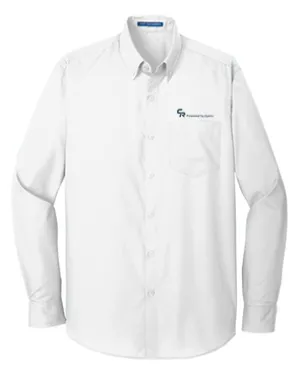 Port Authority Carefree Poplin Shirt, White [CR Powered by Epiroc]