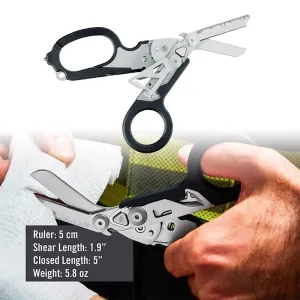 Raptor Emergency Response Shears Multifunctional Outdoor Tools With Glass Breaker Strap Cutter Folding Pliers Safety Hammer