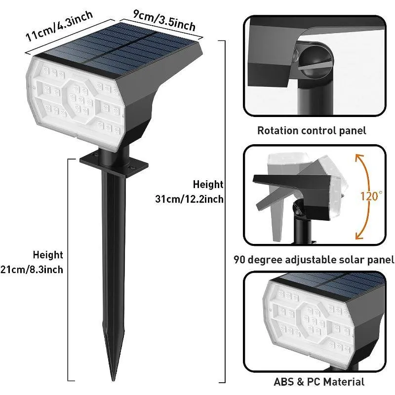 Solar Landscape Spotlights – Waterproof Outdoor LED Lighting