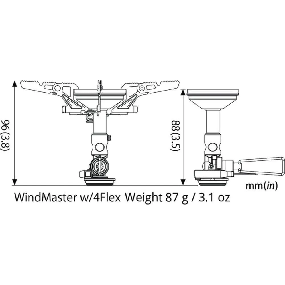 Soto WindMaster with Micro Regulator and 4 Flex Gas Stove