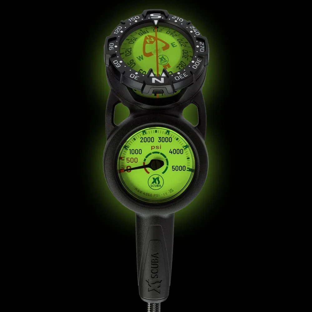 XS Scuba QuikVu Pressure and Compass Console - Imperial